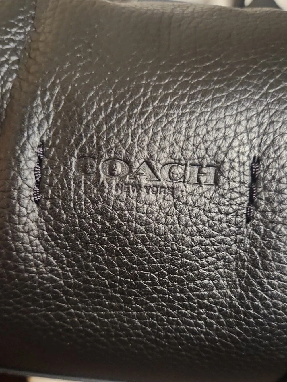 Coach Gotham Black Leather  Duffle Bag